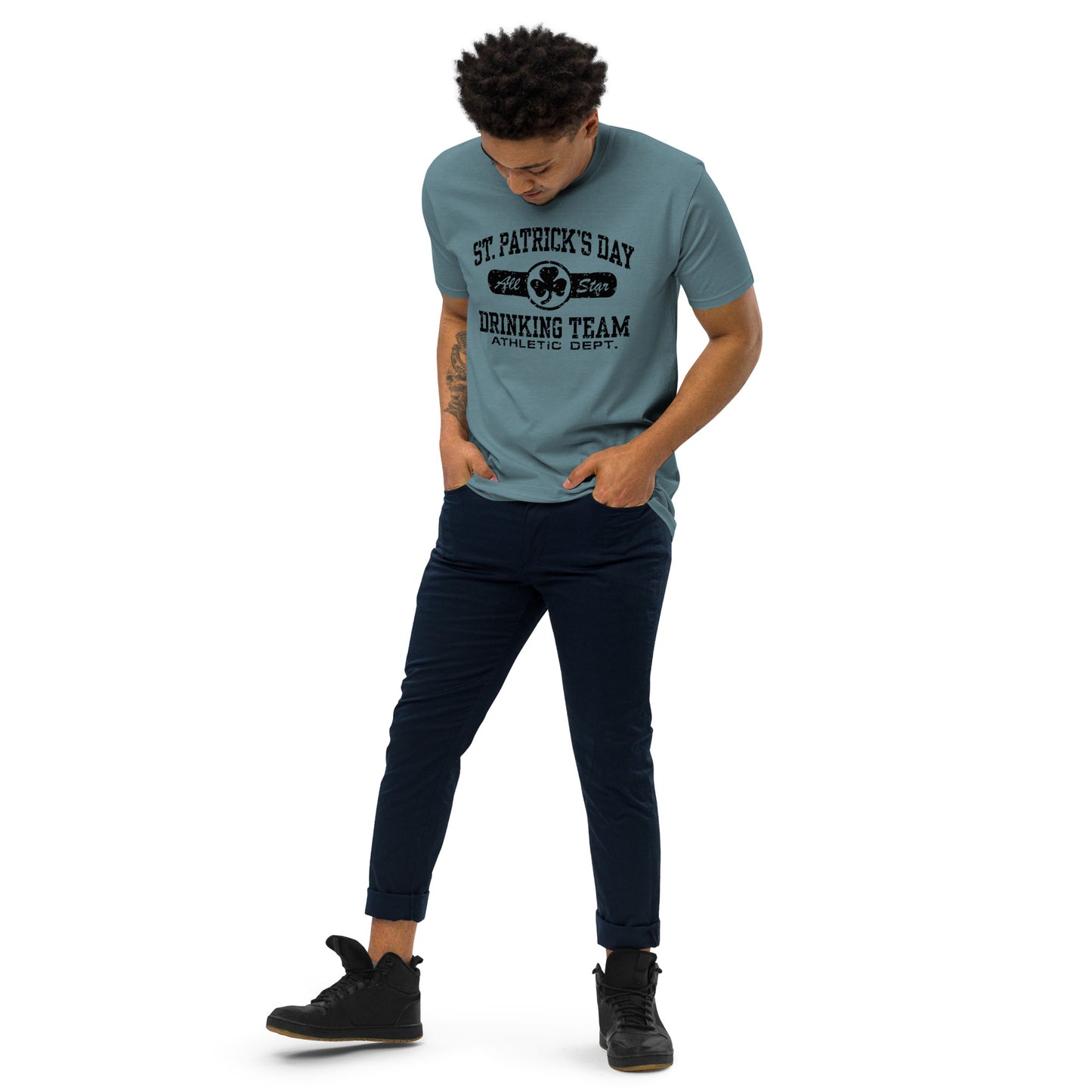 St. Patricks Day All Star Drinking Team Men’s premium heavyweight tee