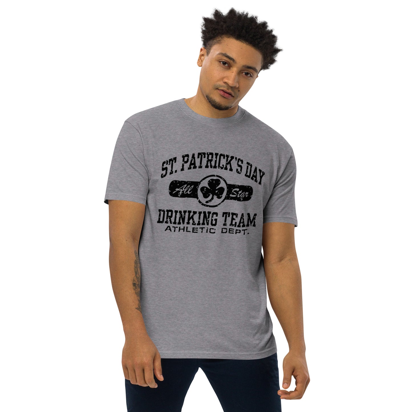 St. Patricks Day All Star Drinking Team Men’s premium heavyweight tee