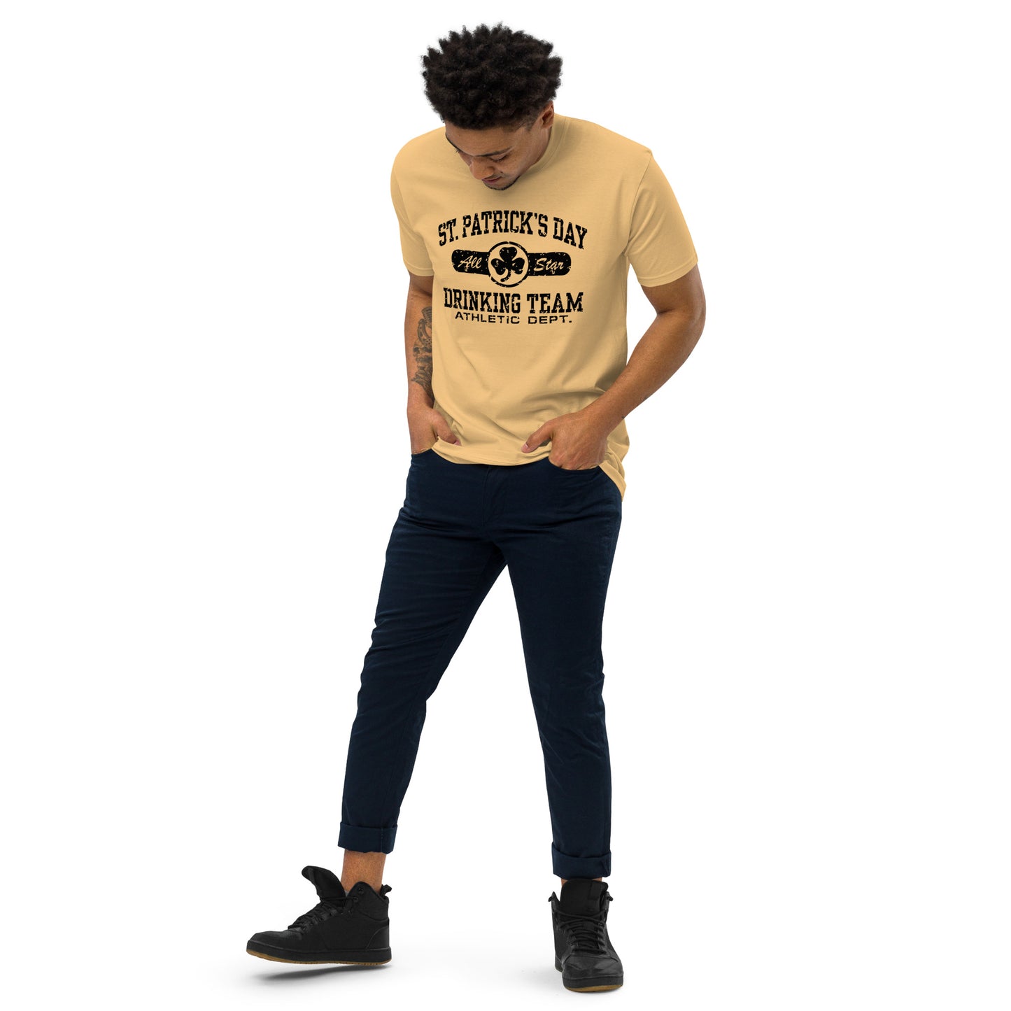 St. Patricks Day All Star Drinking Team Men’s premium heavyweight tee