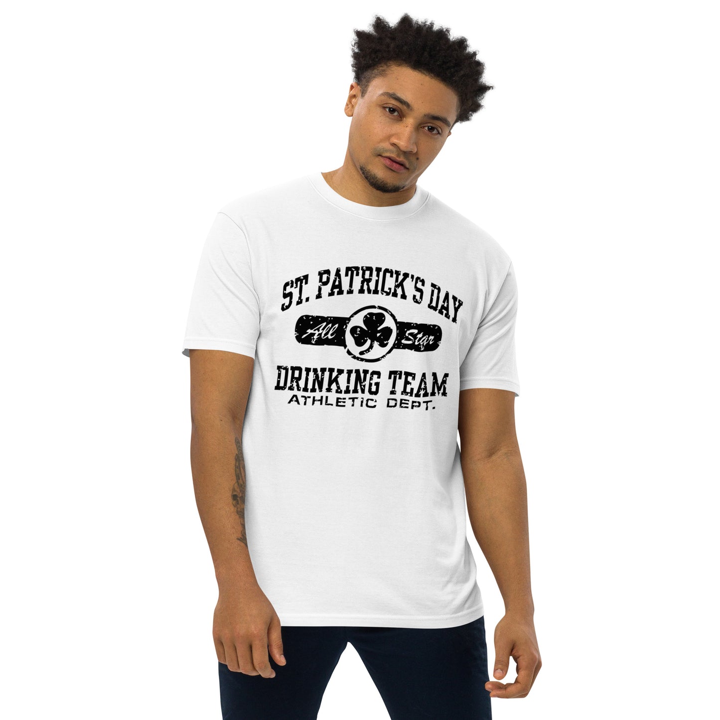 St. Patricks Day All Star Drinking Team Men’s premium heavyweight tee