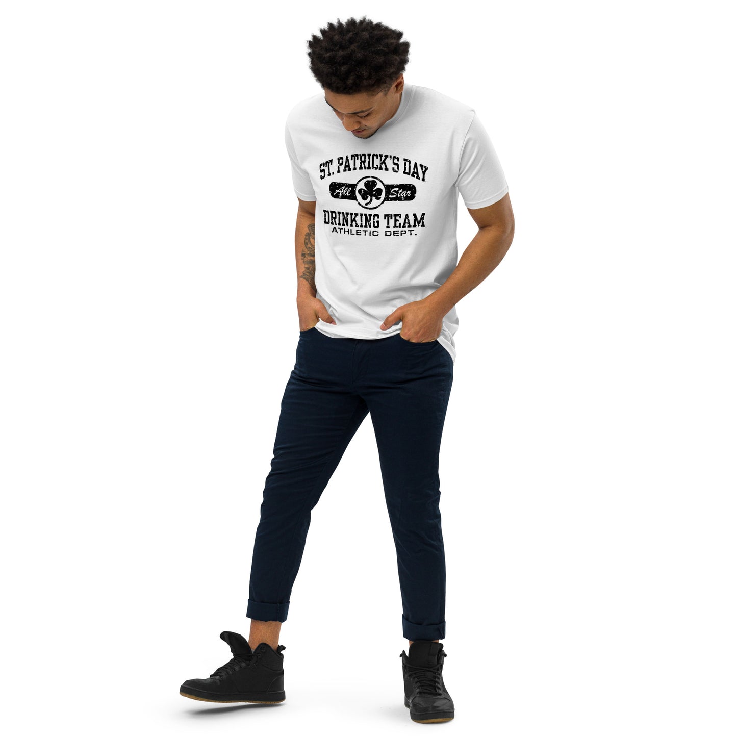 St. Patricks Day All Star Drinking Team Men’s premium heavyweight tee