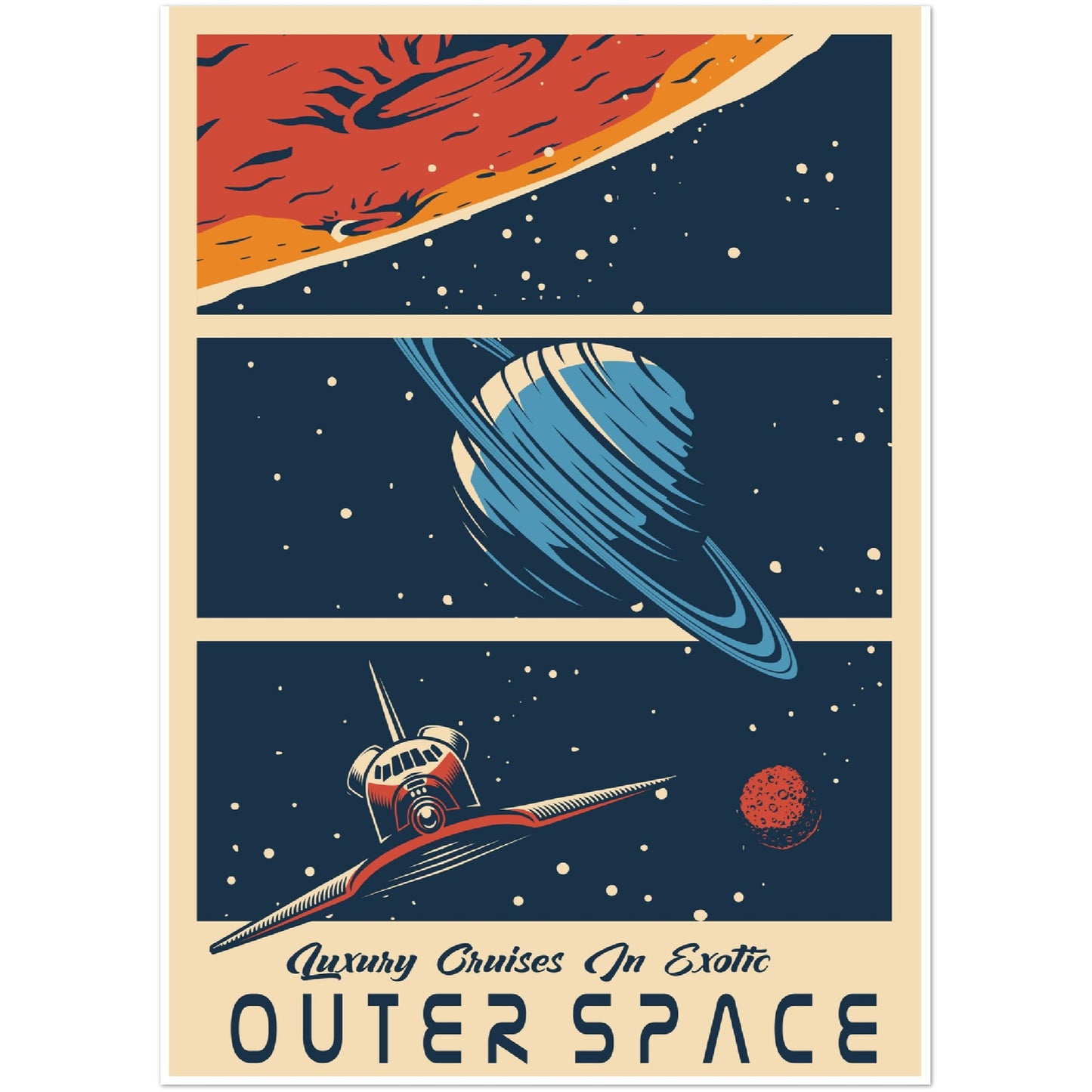Luxury Cruises in Exotic Outer Space - Classic Matte Paper Poster