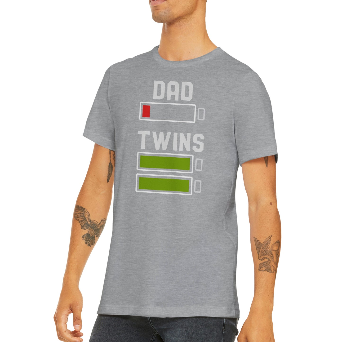 Dad Vs. Twins Energy Levels - Classic Unisex Crewneck T-shirt