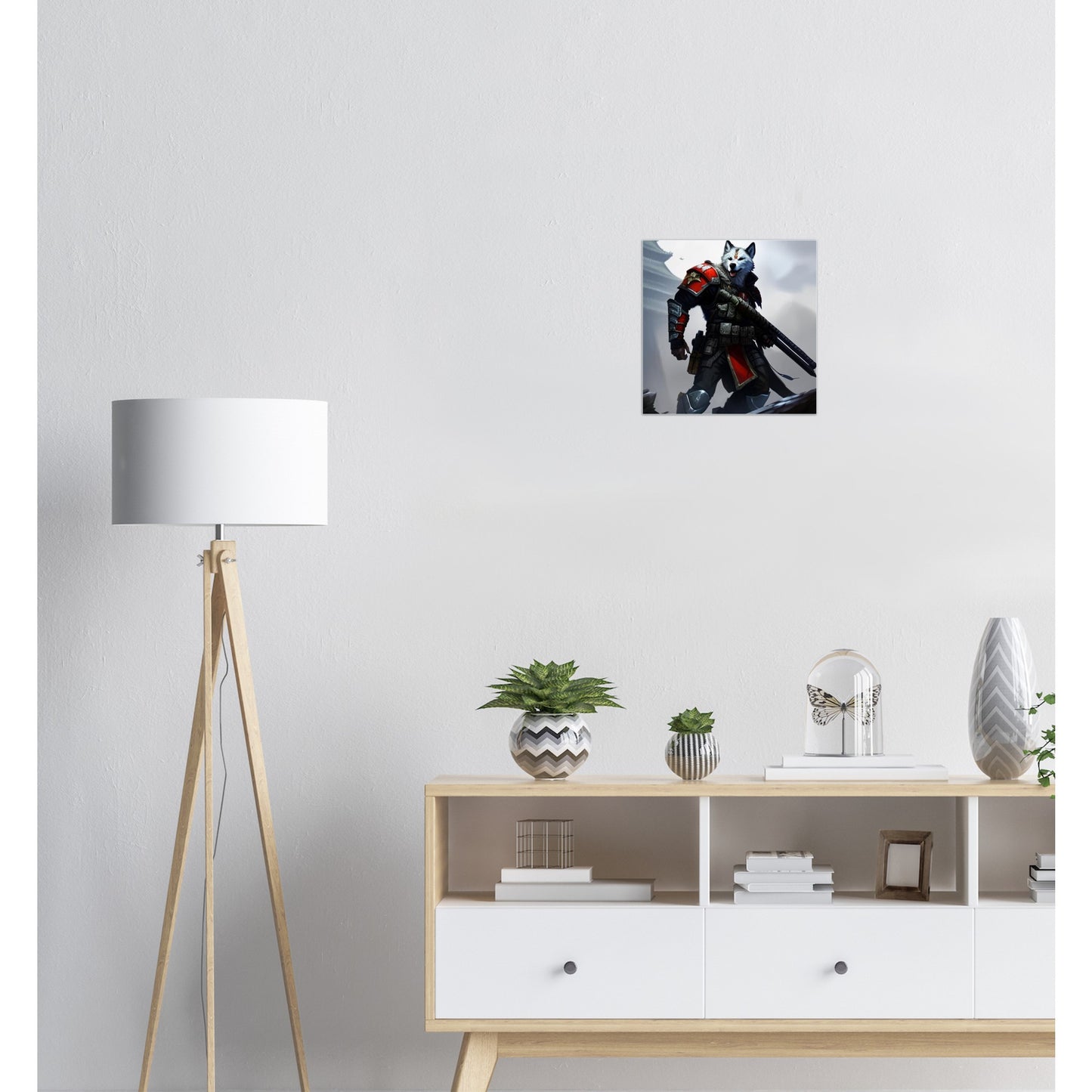 Temple Defending Wolf Knight - Classic Matte Paper Poster