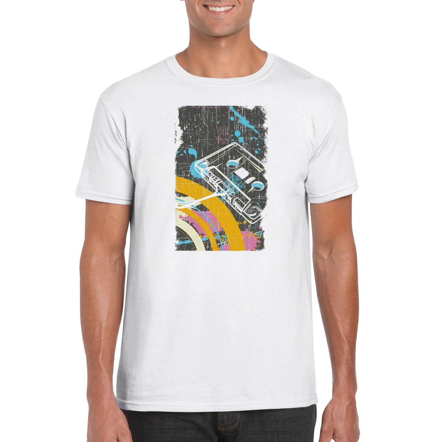 Retro Cassette Art - Classic Unisex Crewneck T-shirt