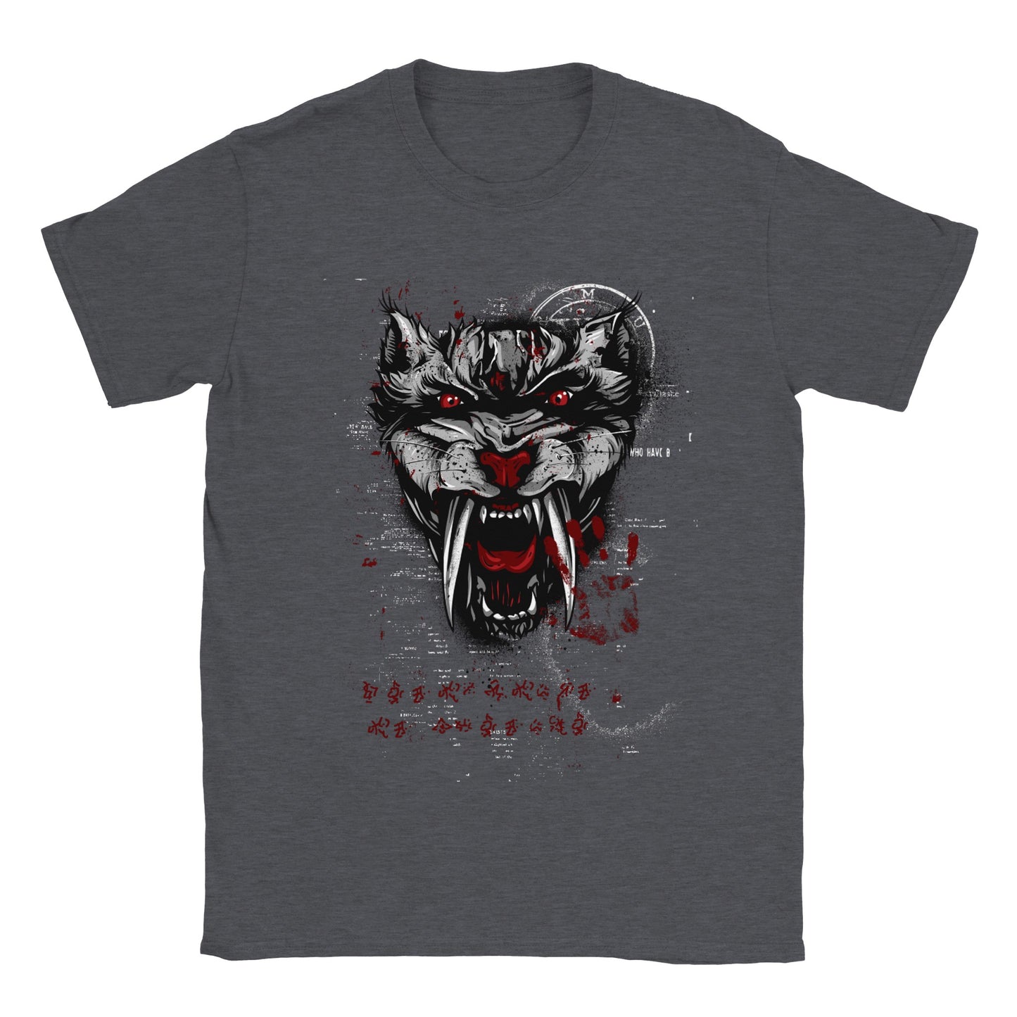 Grunge Wolf - Classic Unisex Crewneck T-shirt