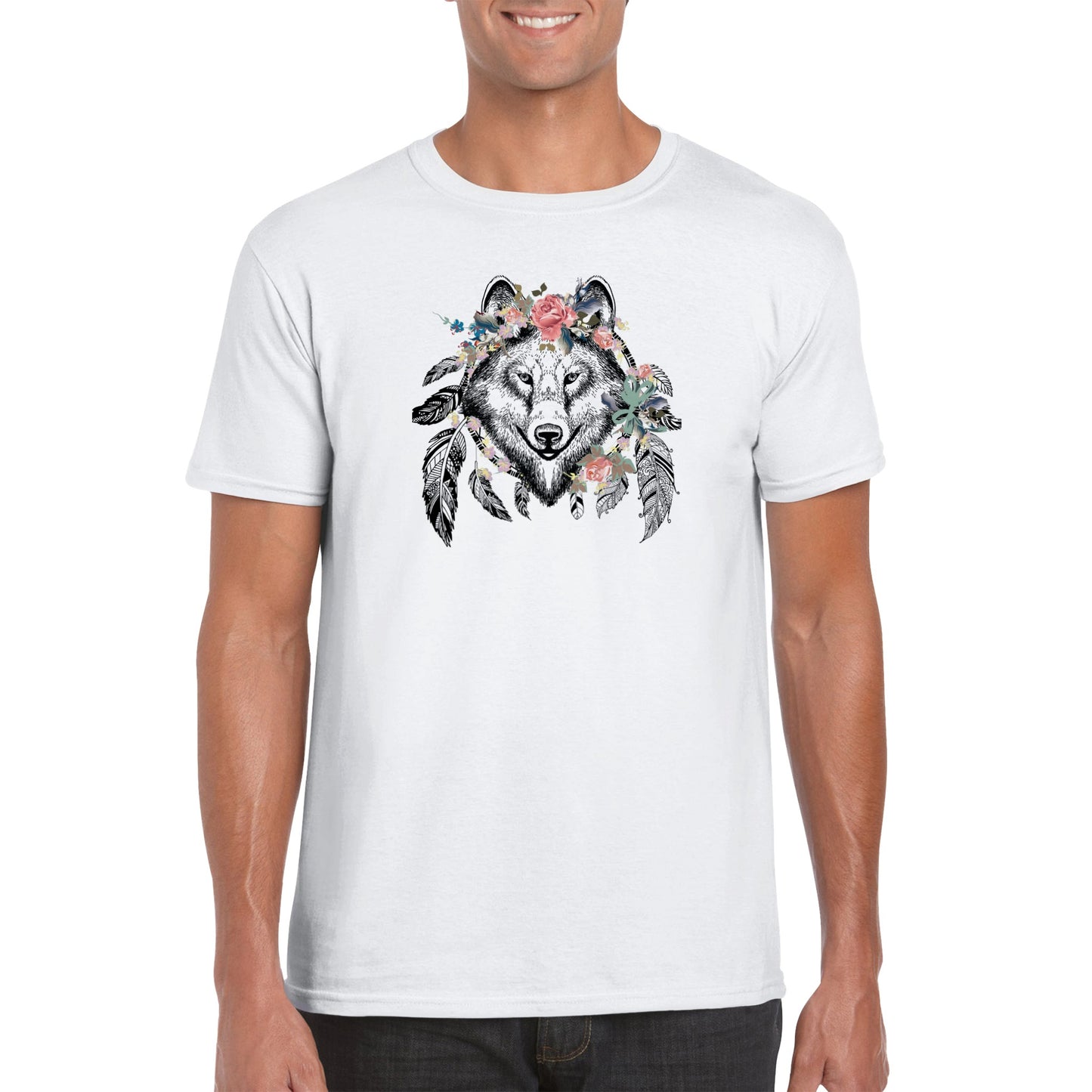 BOHO Style Wolf - Classic Unisex Crewneck T-shirt