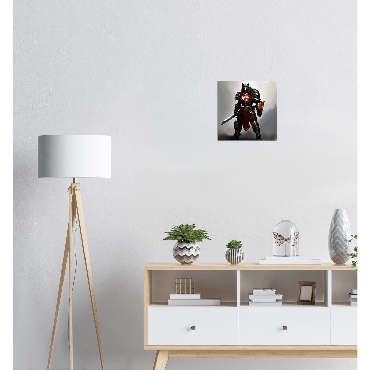 Wolf Knight Gold Trim Armor With Red Accessories - Classic Matte Paper Poster