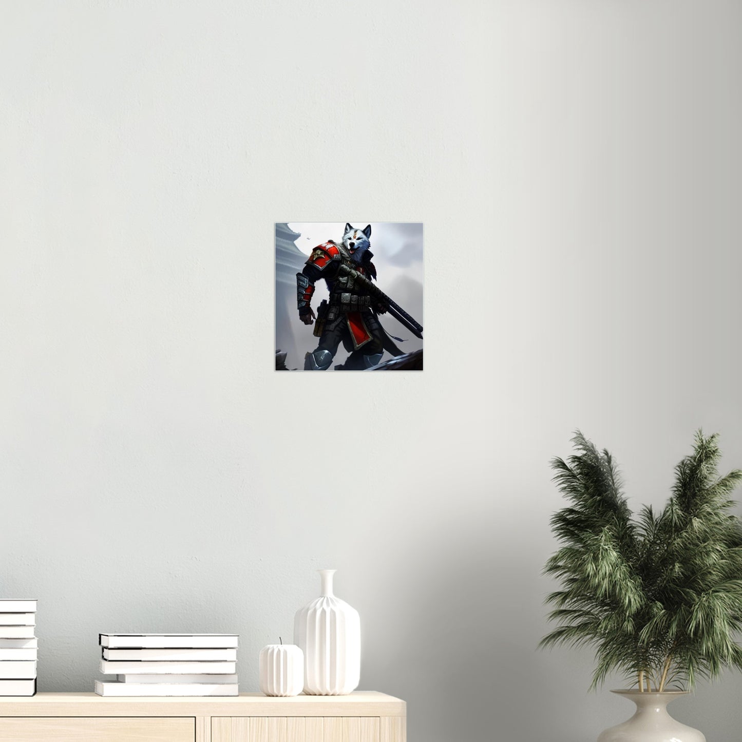 Temple Defending Wolf Knight - Classic Matte Paper Poster