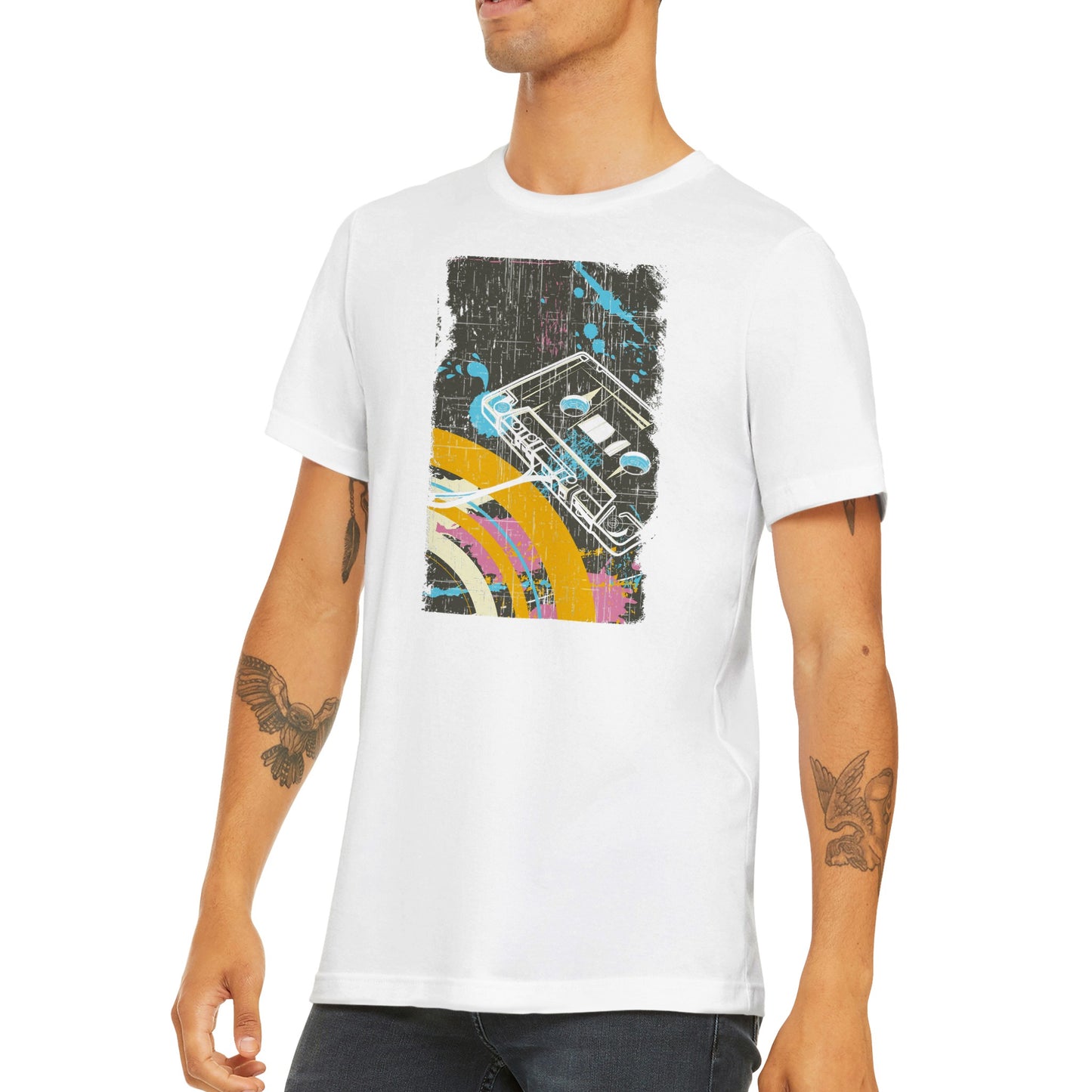 Retro Cassette Art - Classic Unisex Crewneck T-shirt