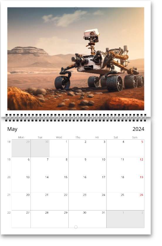 Space 2024 Wall calendar