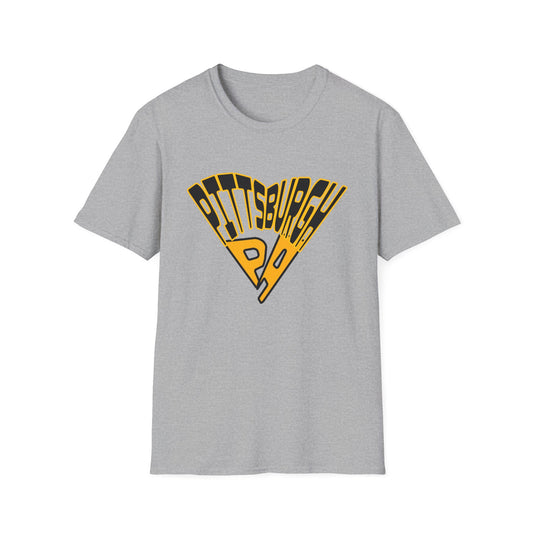 Pittsburgh Pa Formed into an Upside-down Triangle Heart Shape -  Unisex Softstyle T-Shirt