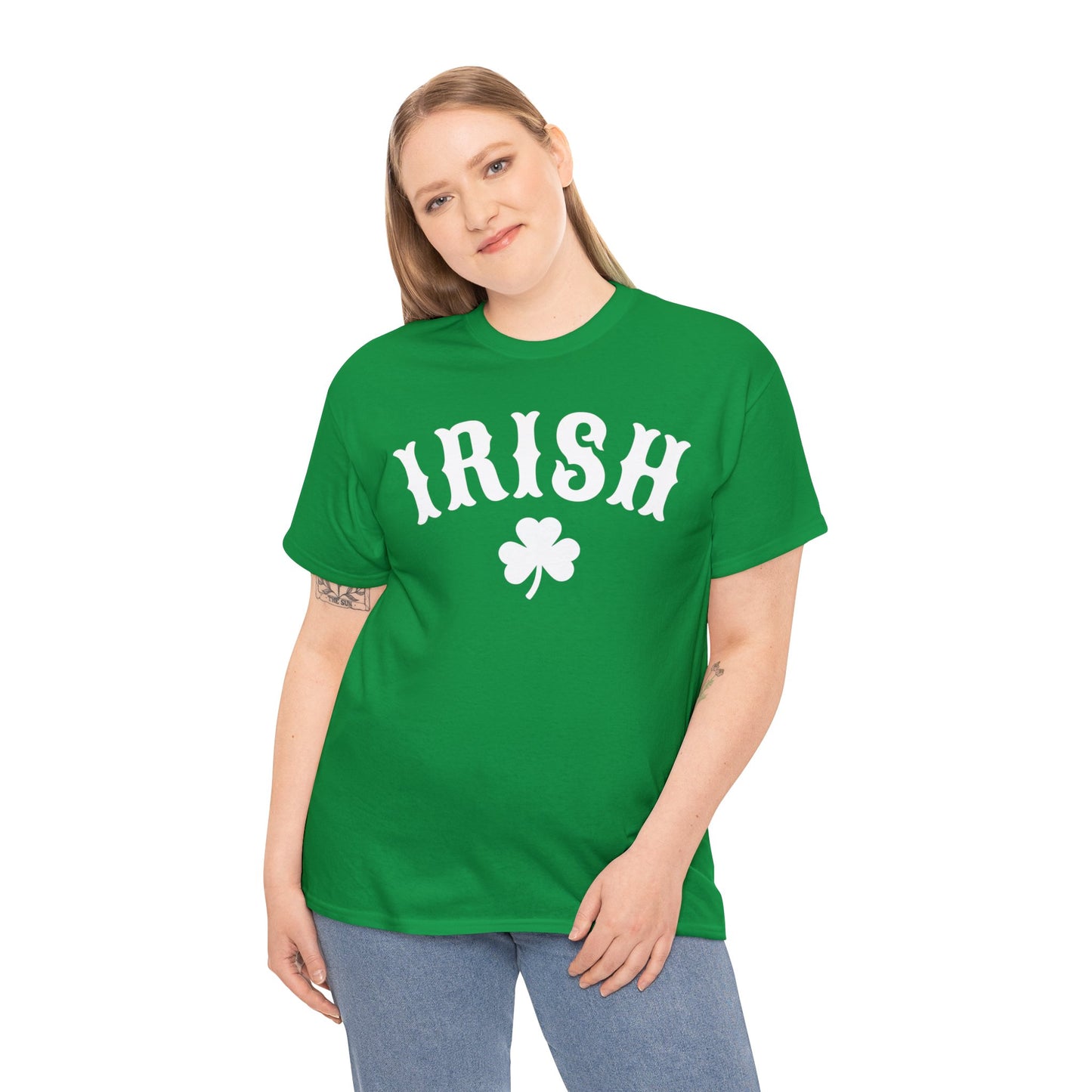 Irish w/Small Clover - Unisex Heavy Cotton Tee