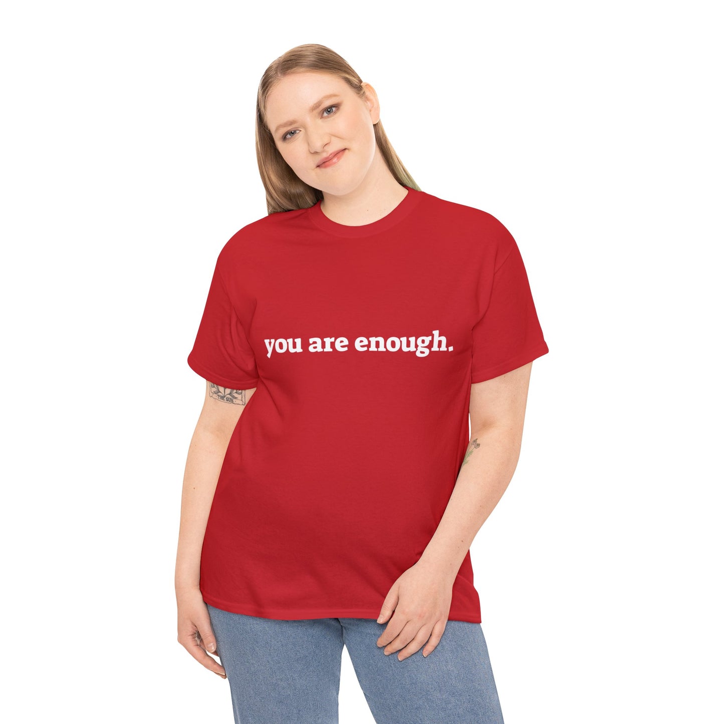 you are enough -  Unisex Heavy Cotton Tee