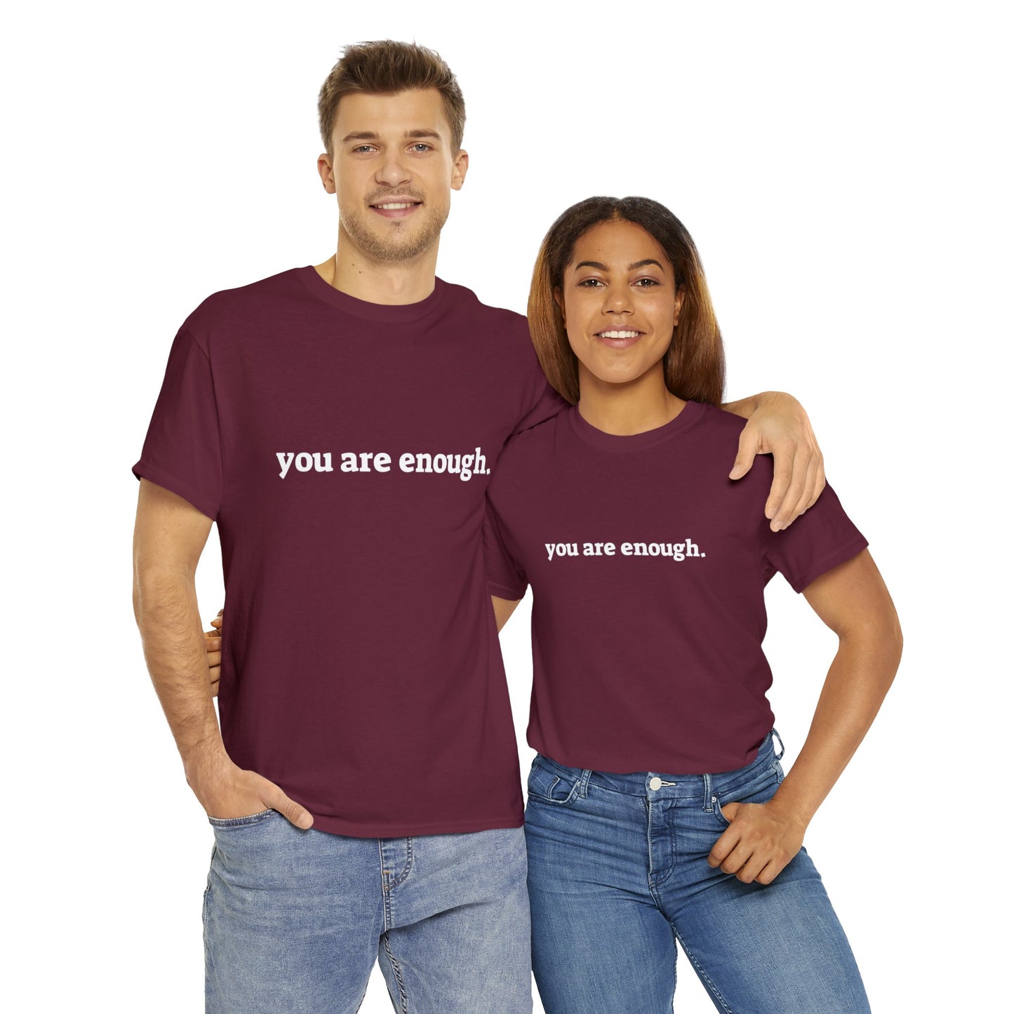 you are enough -  Unisex Heavy Cotton Tee