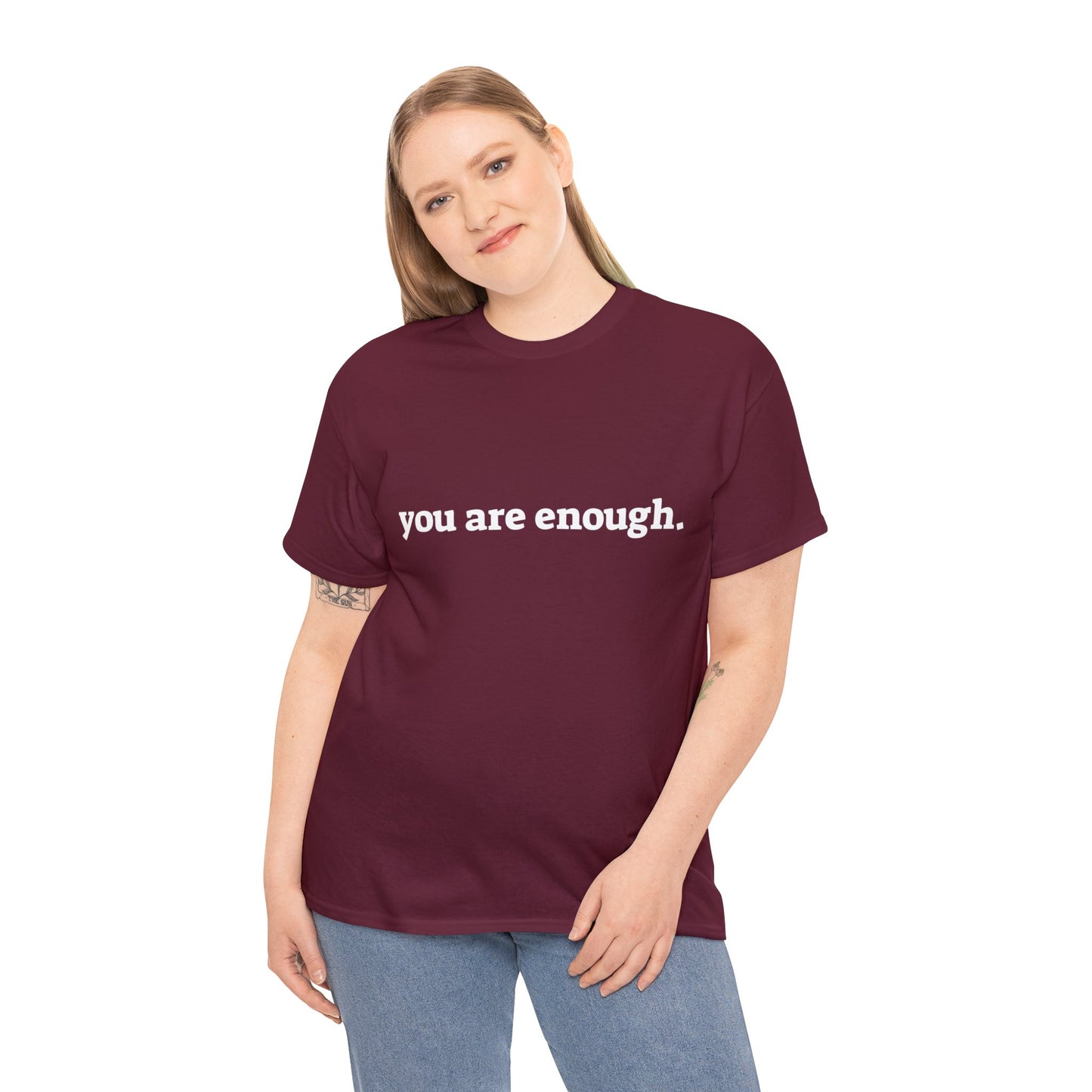 you are enough -  Unisex Heavy Cotton Tee