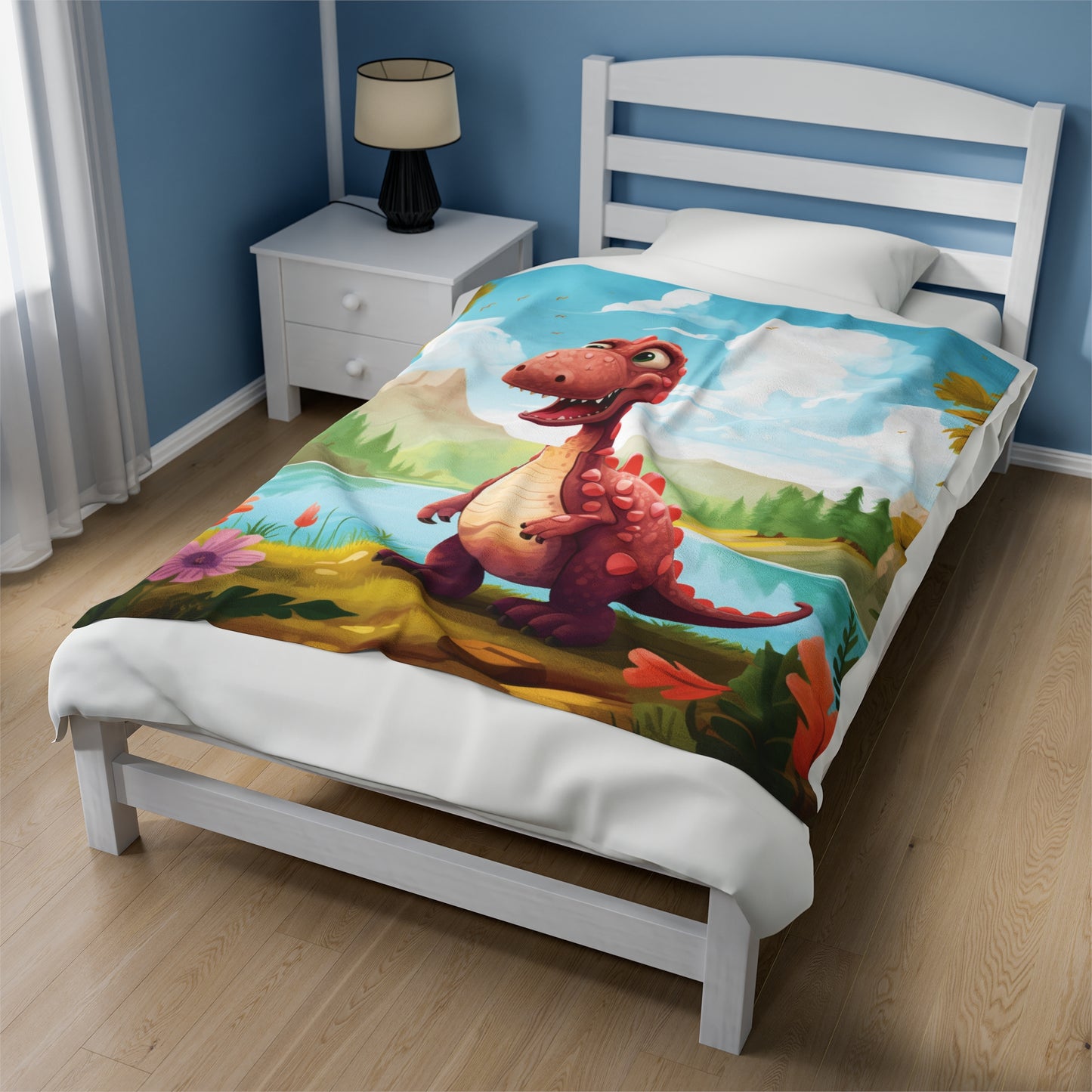 Cute Dinosaur - Velveteen Plush Blanket