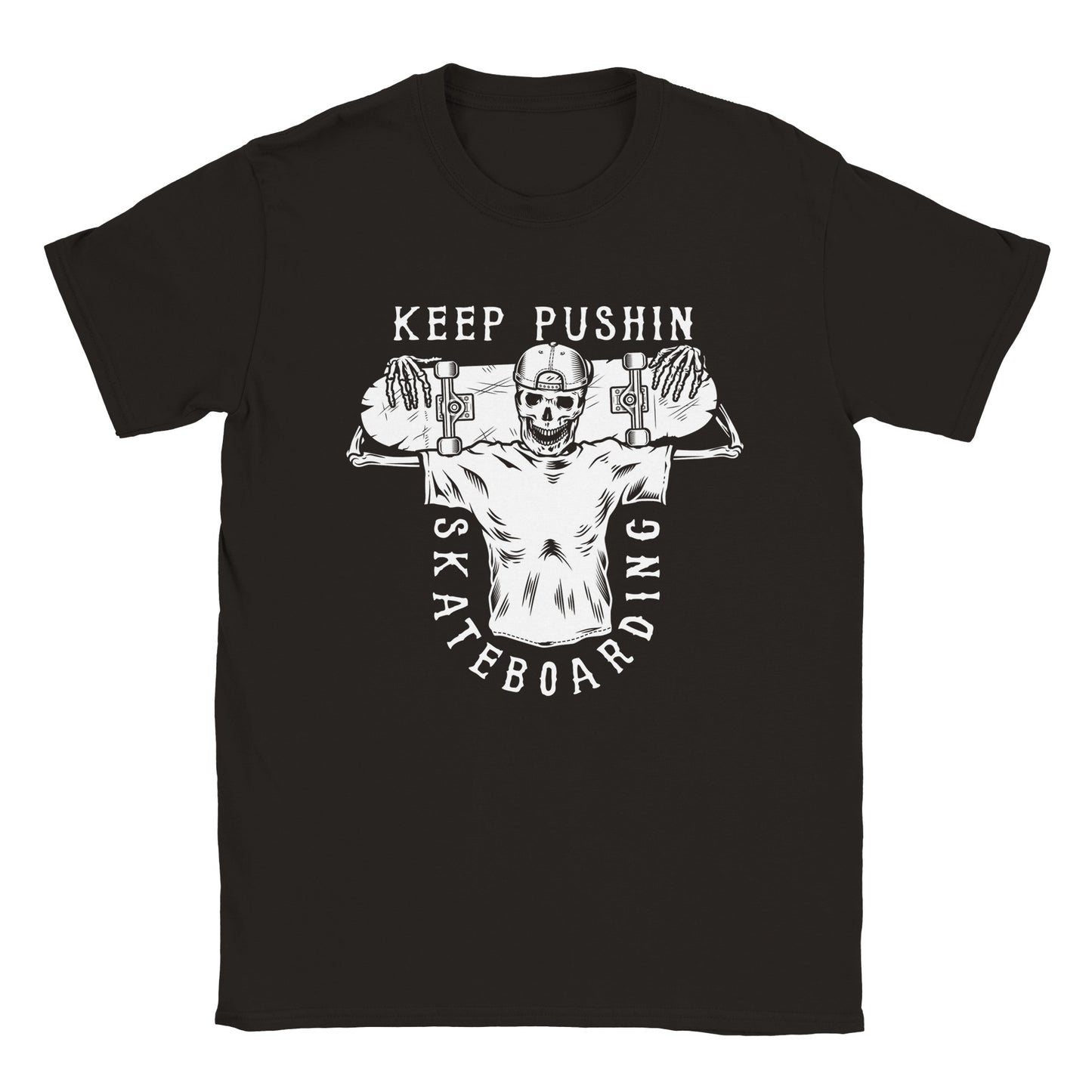 Keep Pushin Skateboarding - Classic Unisex Crewneck T-shirt