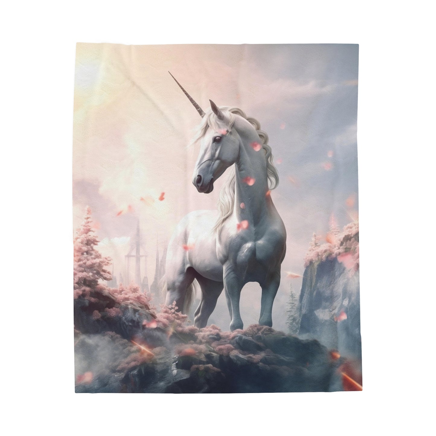 Beautiful Unicorn Velveteen Plush Blanket