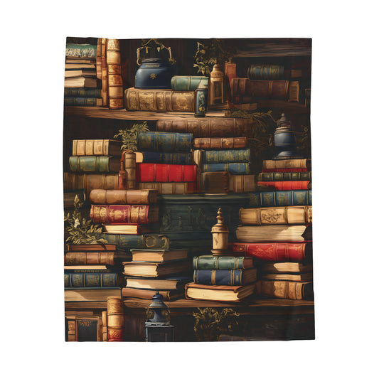 Book Collection Velveteen Plush Blanket