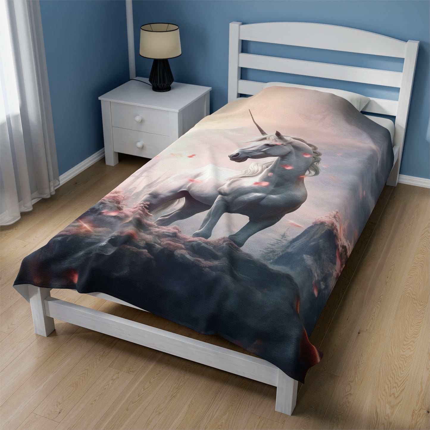 Beautiful Unicorn Velveteen Plush Blanket