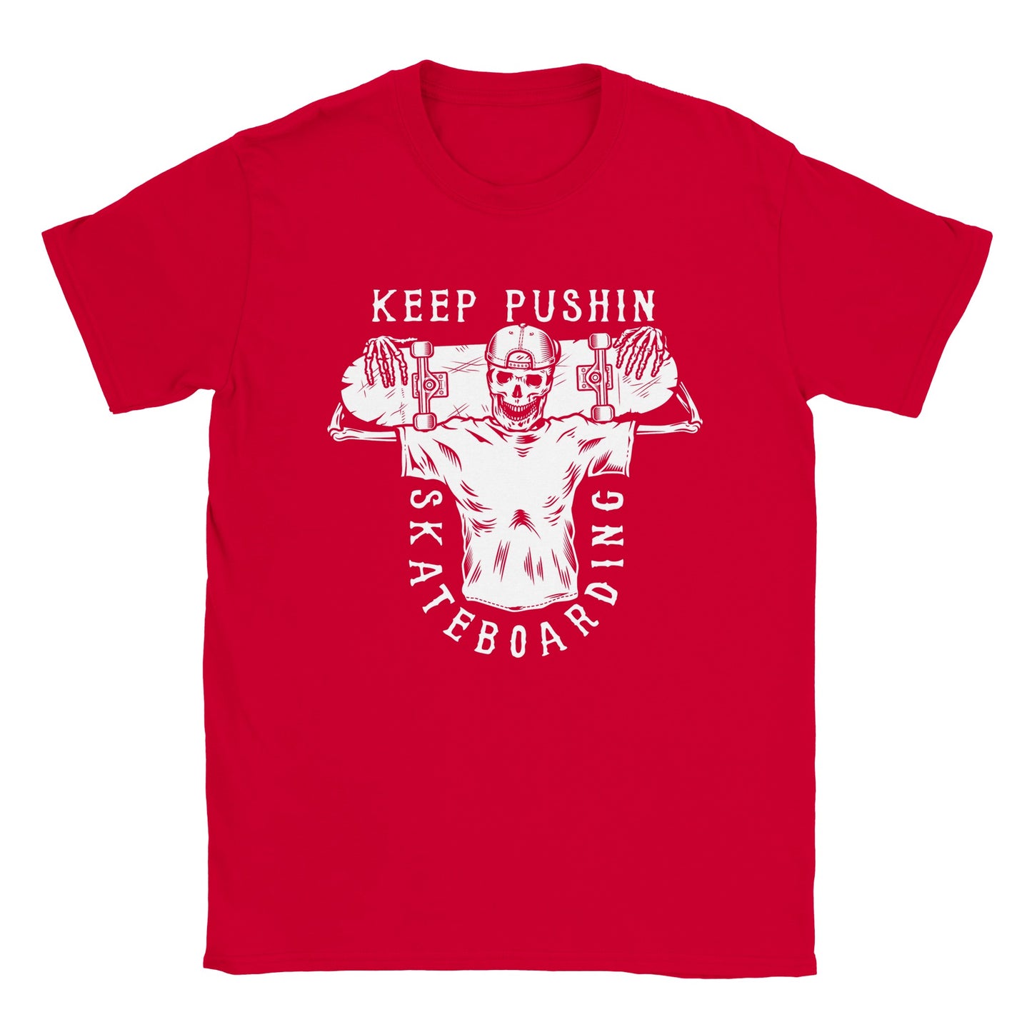 Keep Pushin Skateboarding - Classic Unisex Crewneck T-shirt