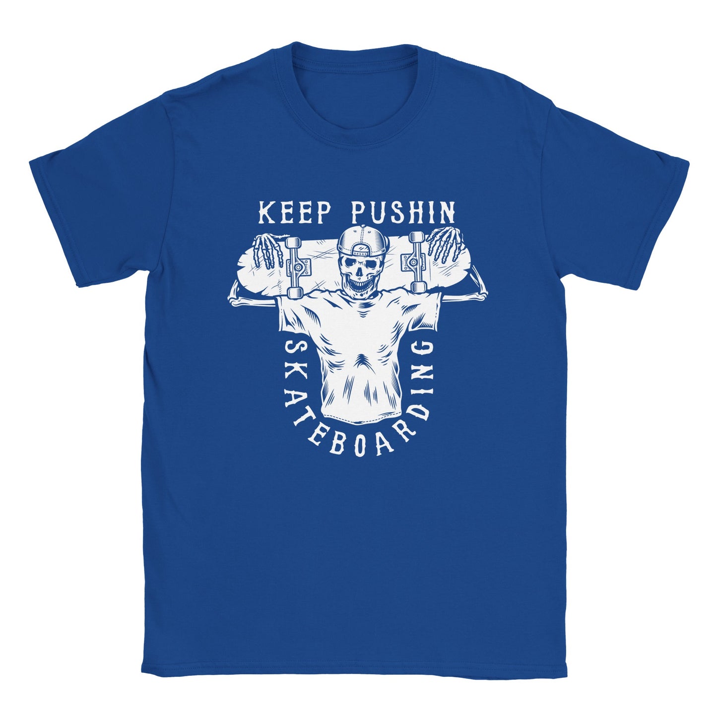Keep Pushin Skateboarding - Classic Unisex Crewneck T-shirt