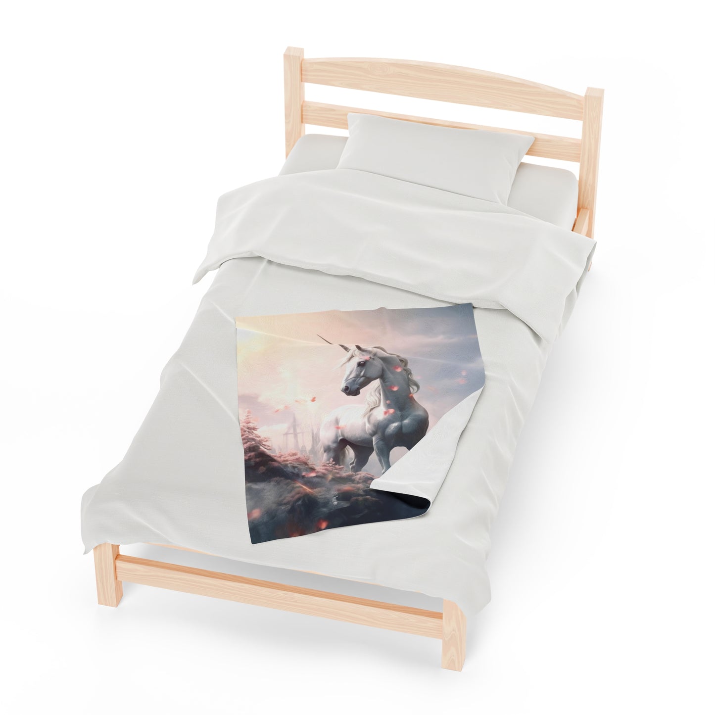 Beautiful Unicorn Velveteen Plush Blanket