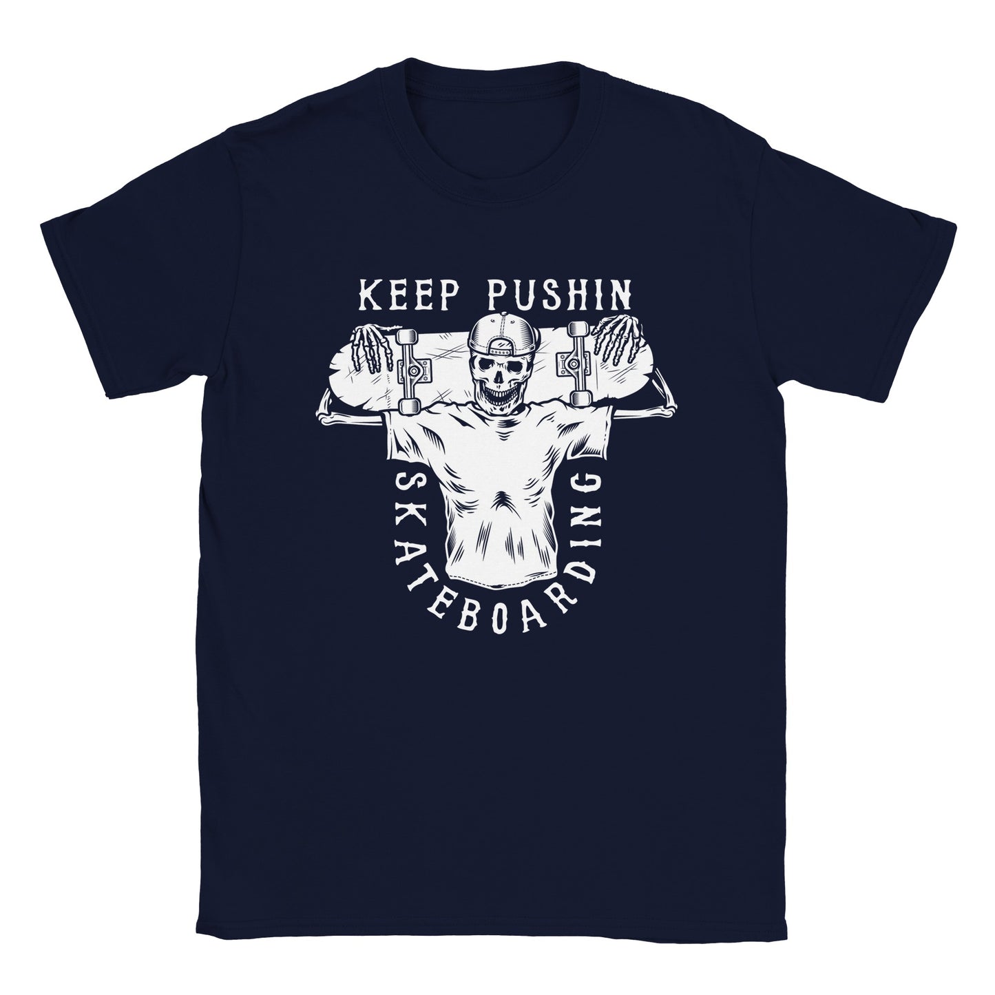 Keep Pushin Skateboarding - Classic Unisex Crewneck T-shirt