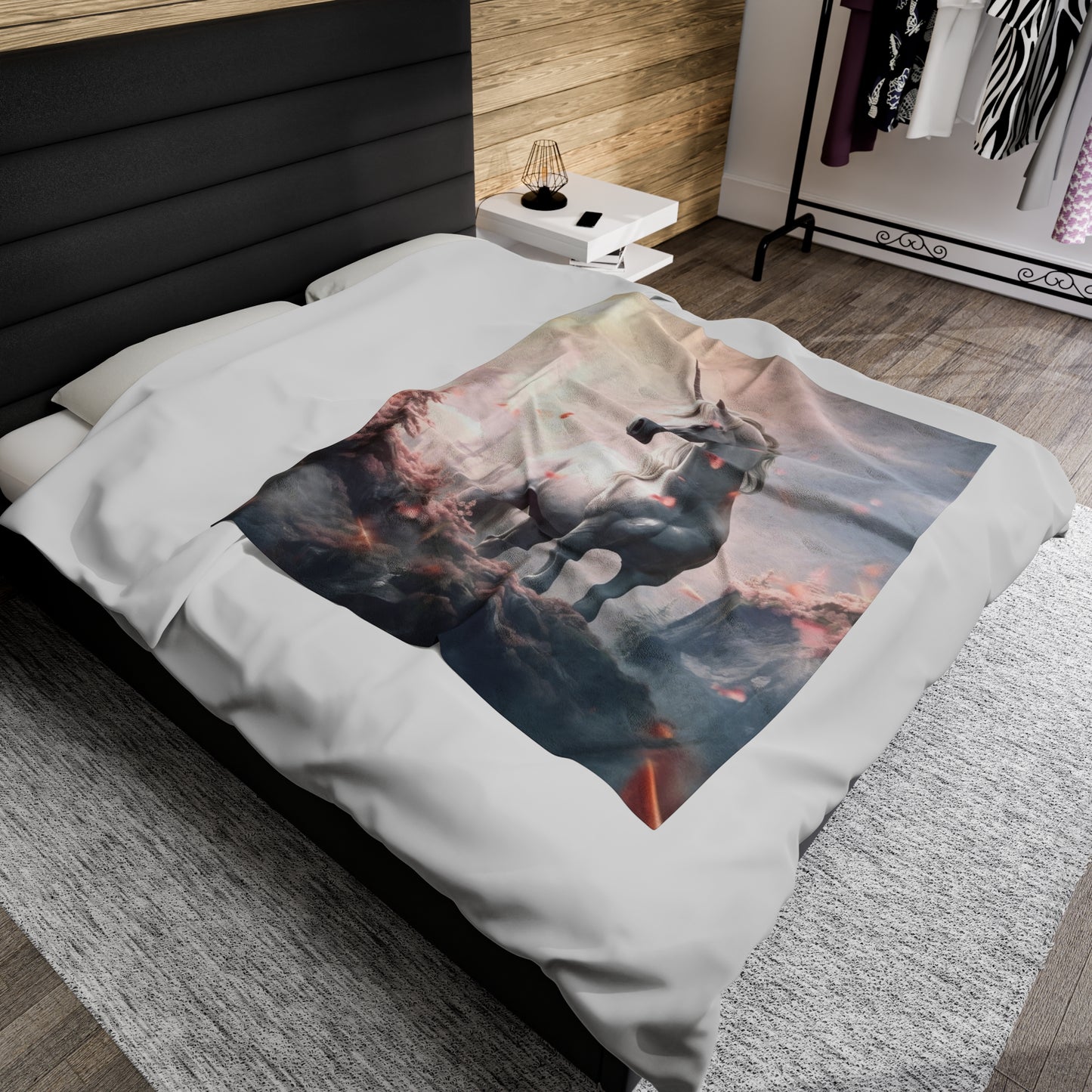 Beautiful Unicorn Velveteen Plush Blanket