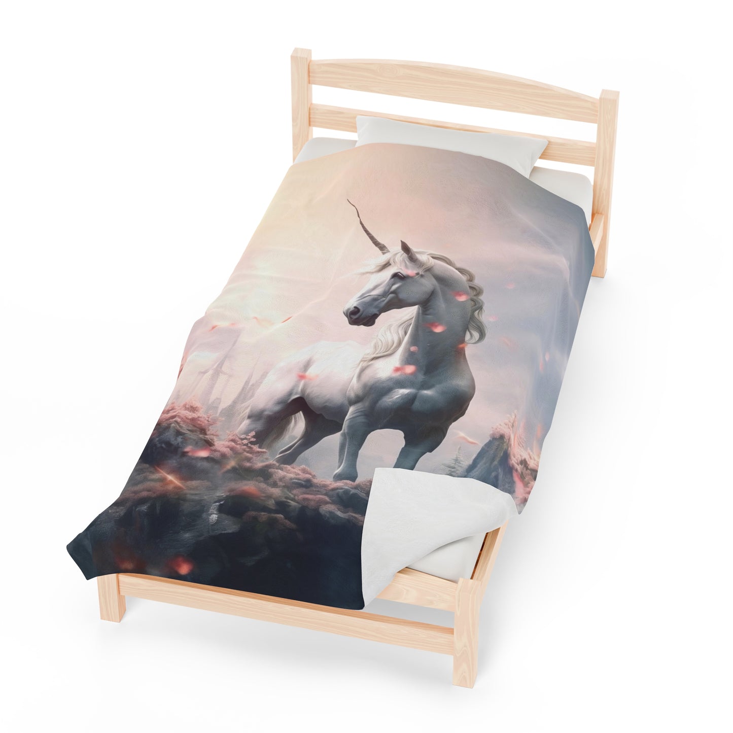 Beautiful Unicorn Velveteen Plush Blanket