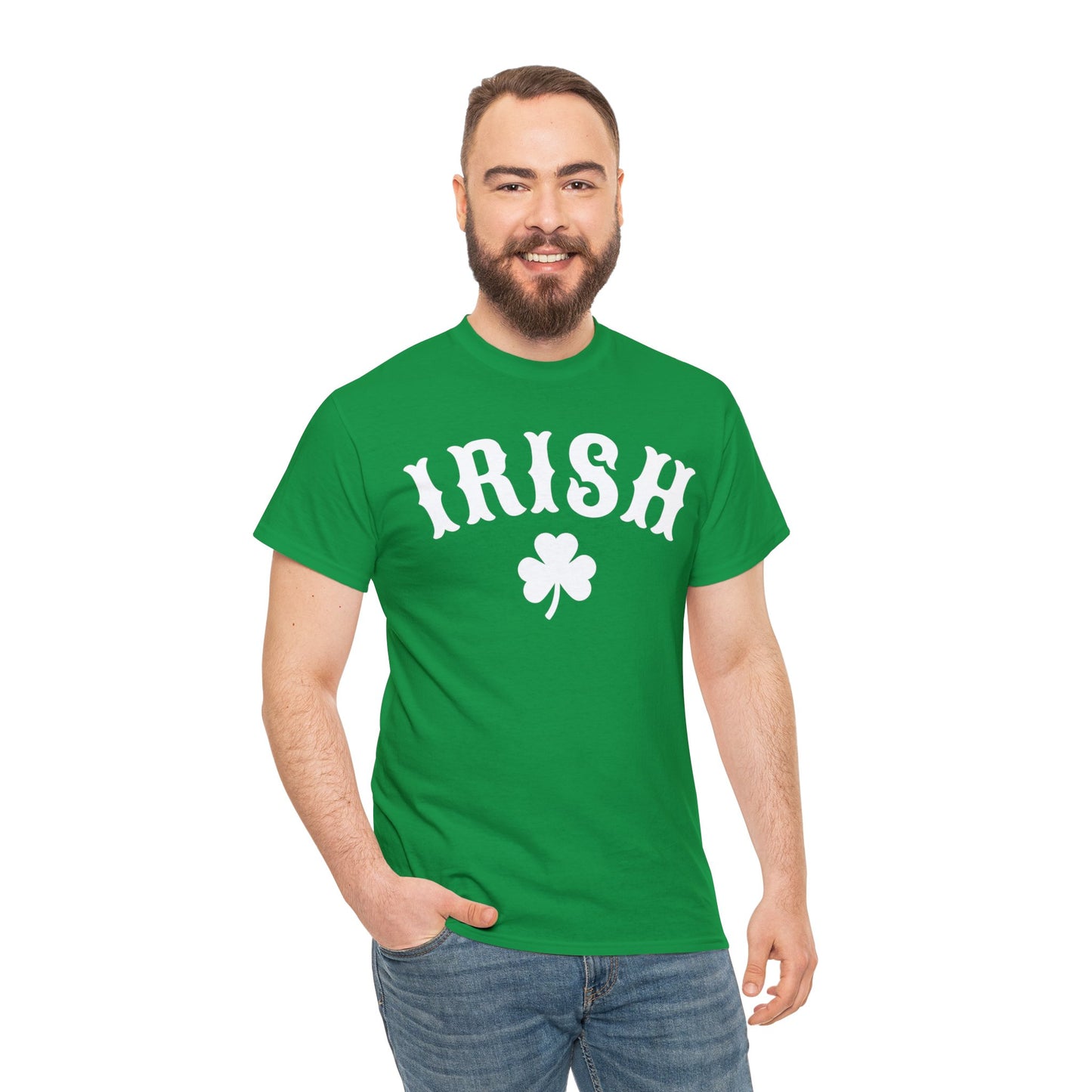 Irish w/Small Clover - Unisex Heavy Cotton Tee