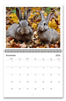 Bunnies 2024 Wall Calendar