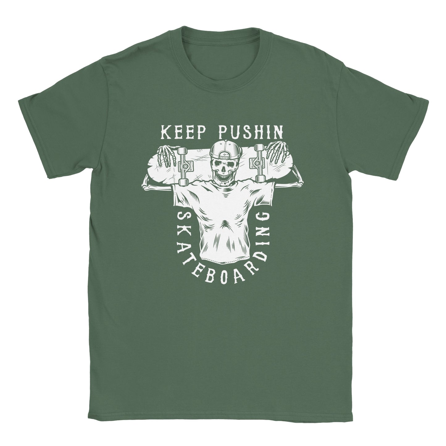 Keep Pushin Skateboarding - Classic Unisex Crewneck T-shirt