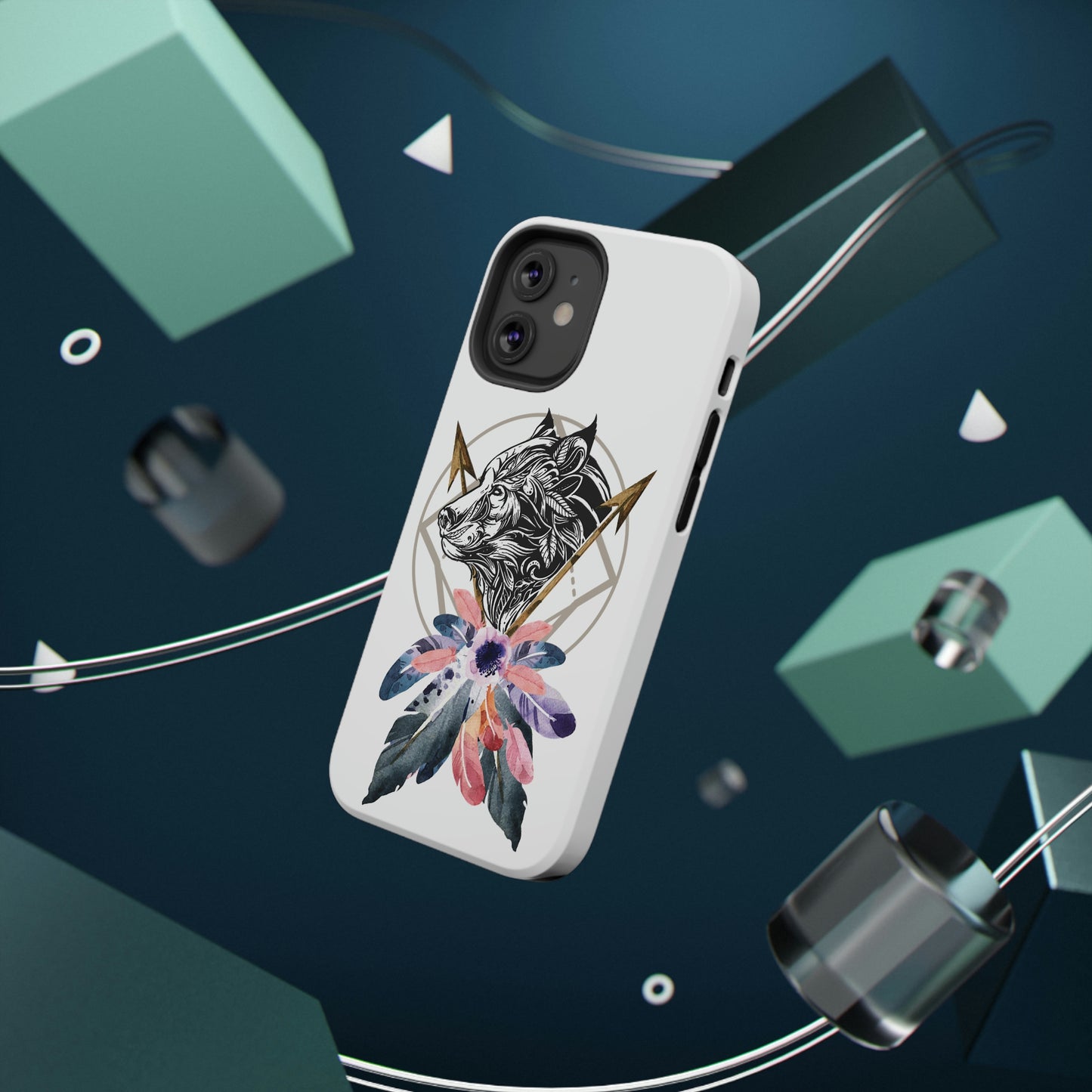 BOHO Styled Wolf - Impact-Resistant Cases for iPhone and Samsung