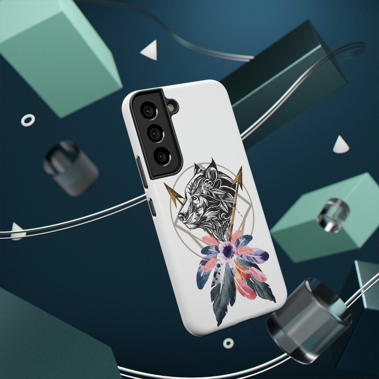BOHO Styled Wolf - Impact-Resistant Cases for iPhone and Samsung