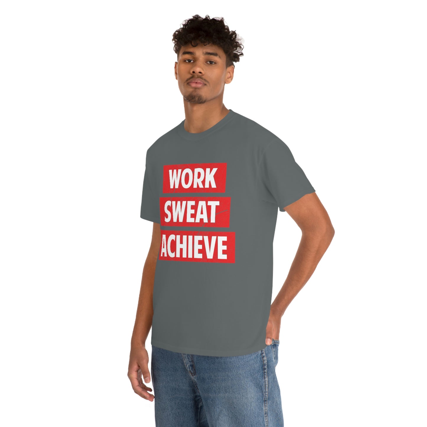 Work, Sweat, Achieve - Unisex Heavy Cotton T-shirt
