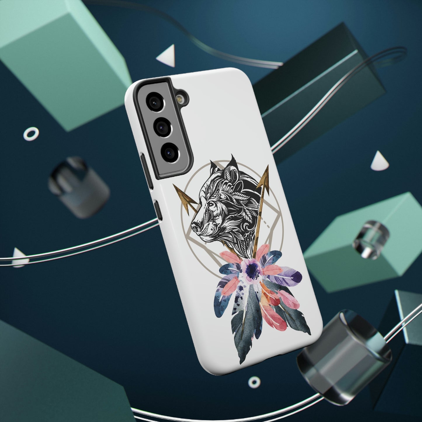 BOHO Styled Wolf - Impact-Resistant Cases for iPhone and Samsung