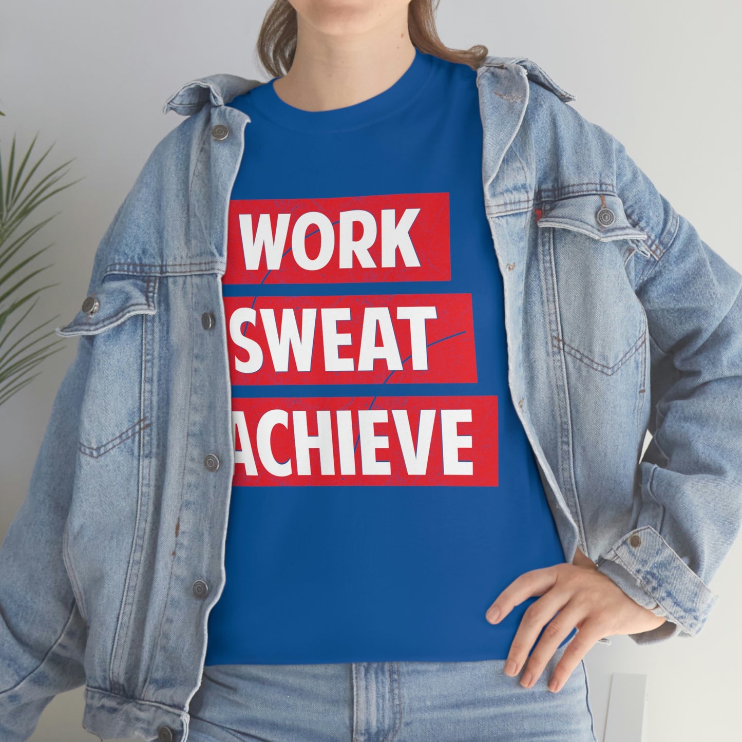 Work, Sweat, Achieve - Unisex Heavy Cotton T-shirt