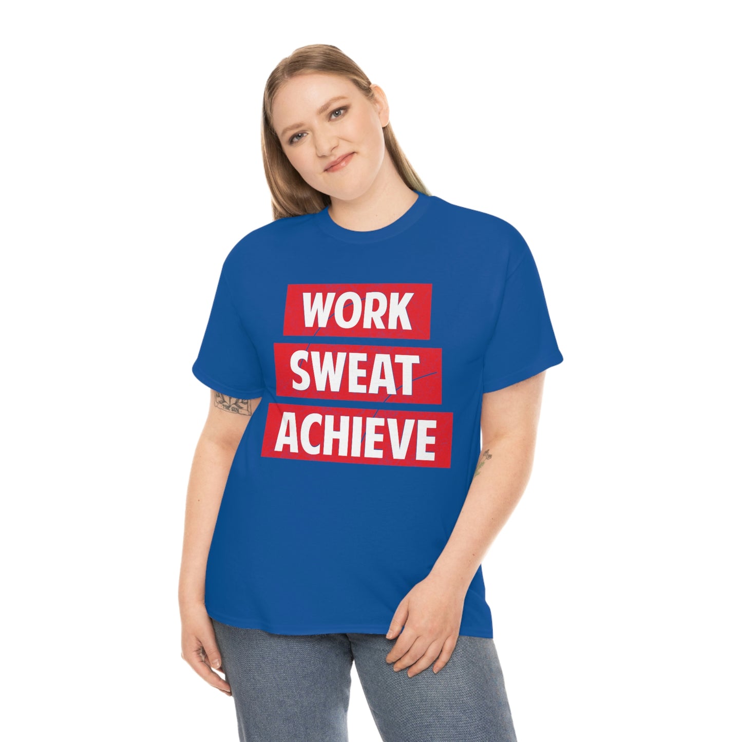Work, Sweat, Achieve - Unisex Heavy Cotton T-shirt