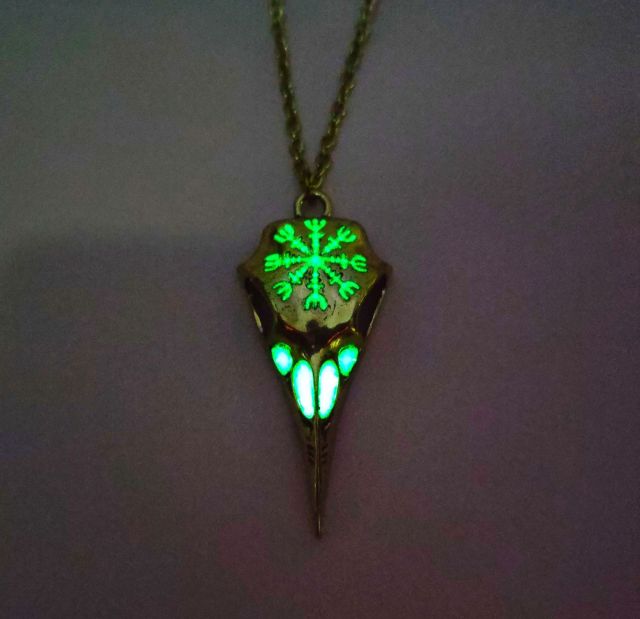 Luminous Viking Inspired Pendant with Necklace