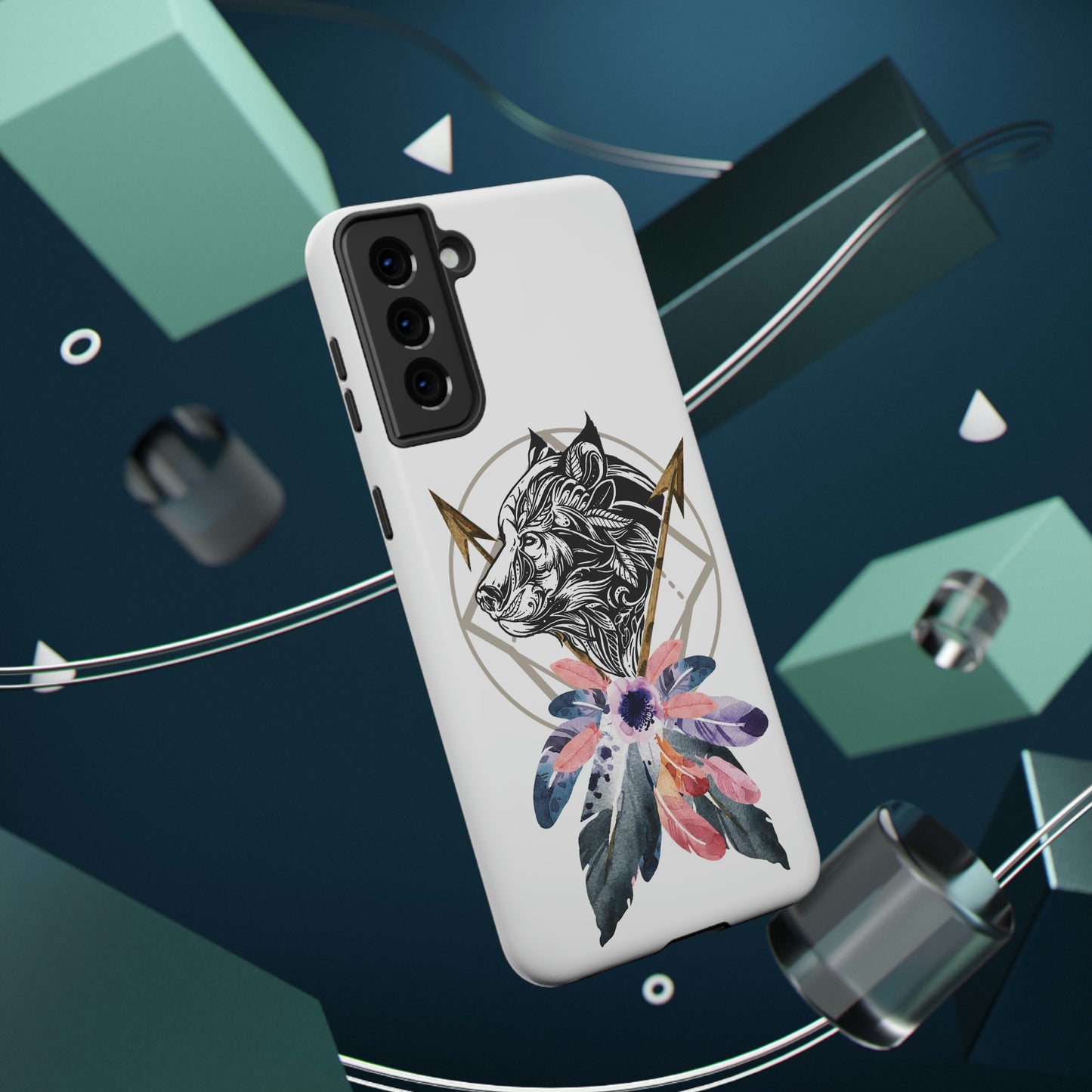 BOHO Styled Wolf - Impact-Resistant Cases for iPhone and Samsung