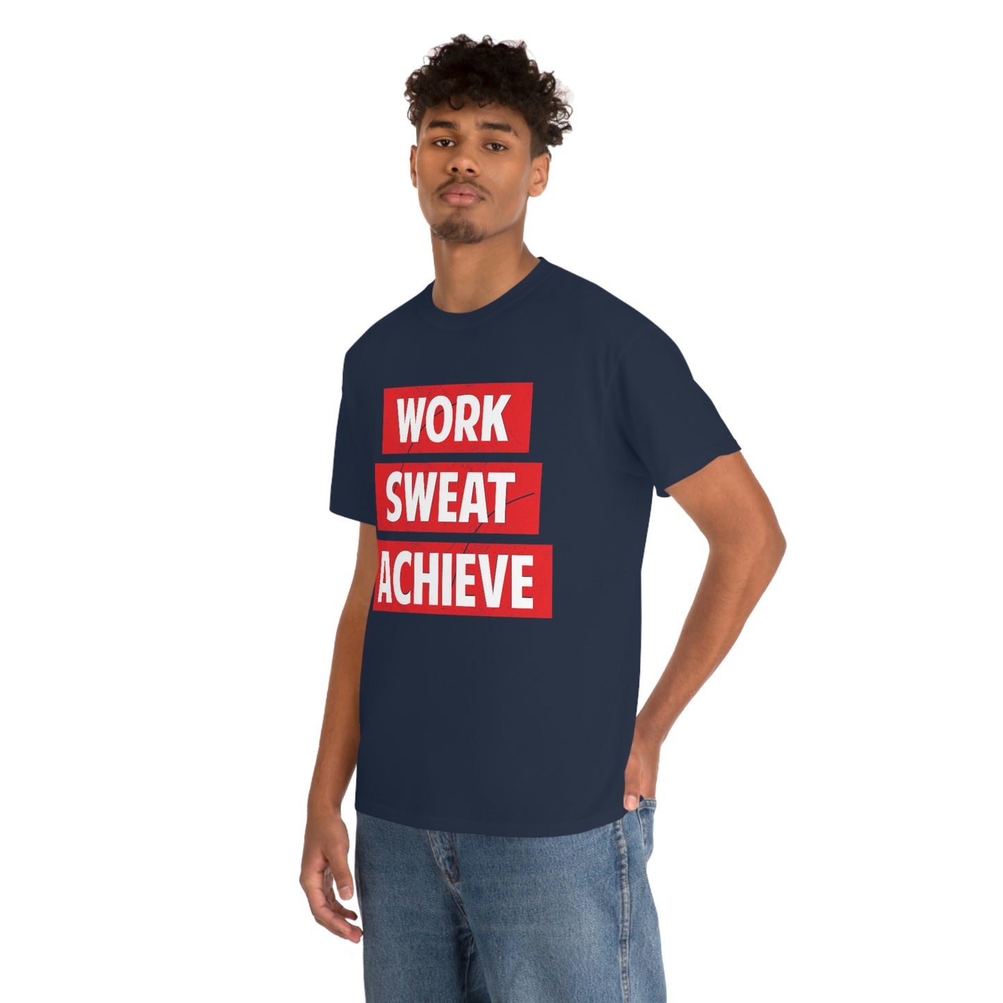 Work, Sweat, Achieve - Unisex Heavy Cotton T-shirt