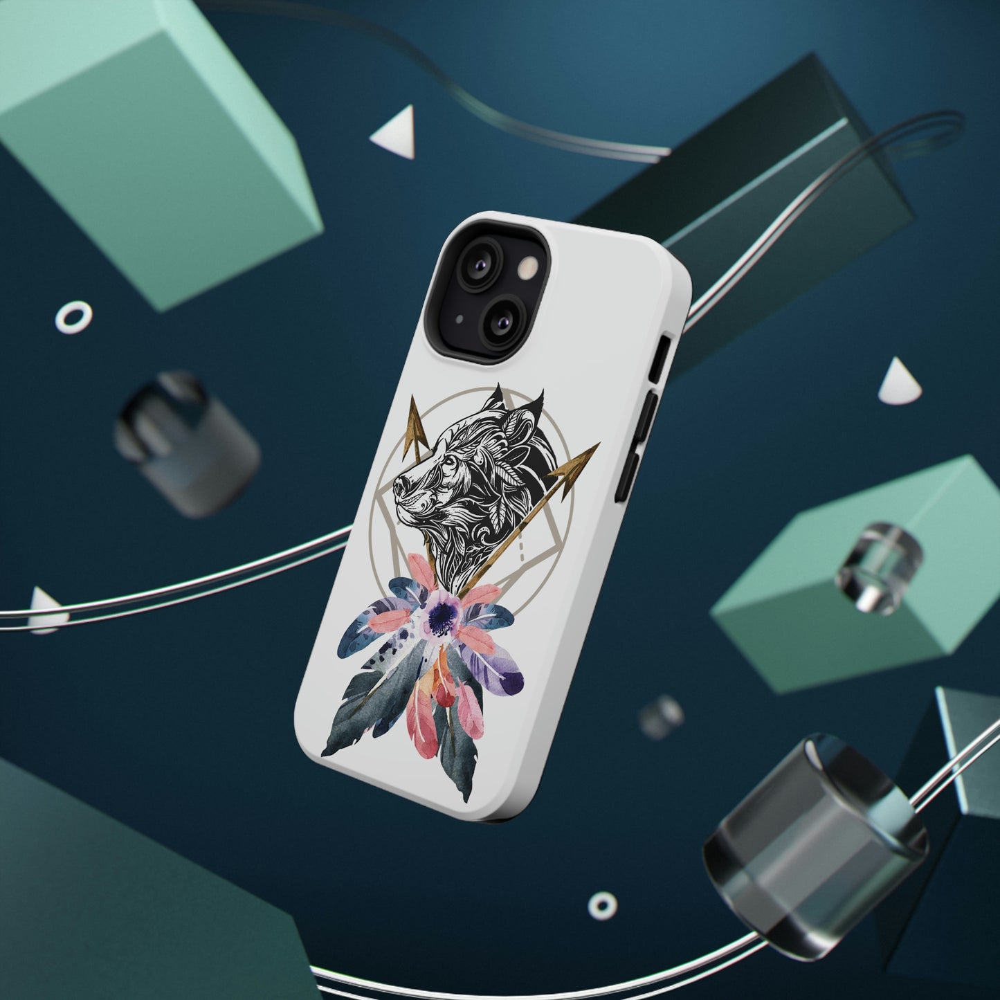 BOHO Styled Wolf - Impact-Resistant Cases for iPhone and Samsung