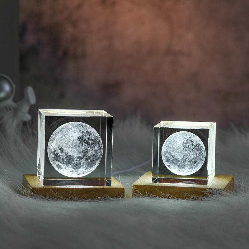 3D Moon Cube LED Night Light