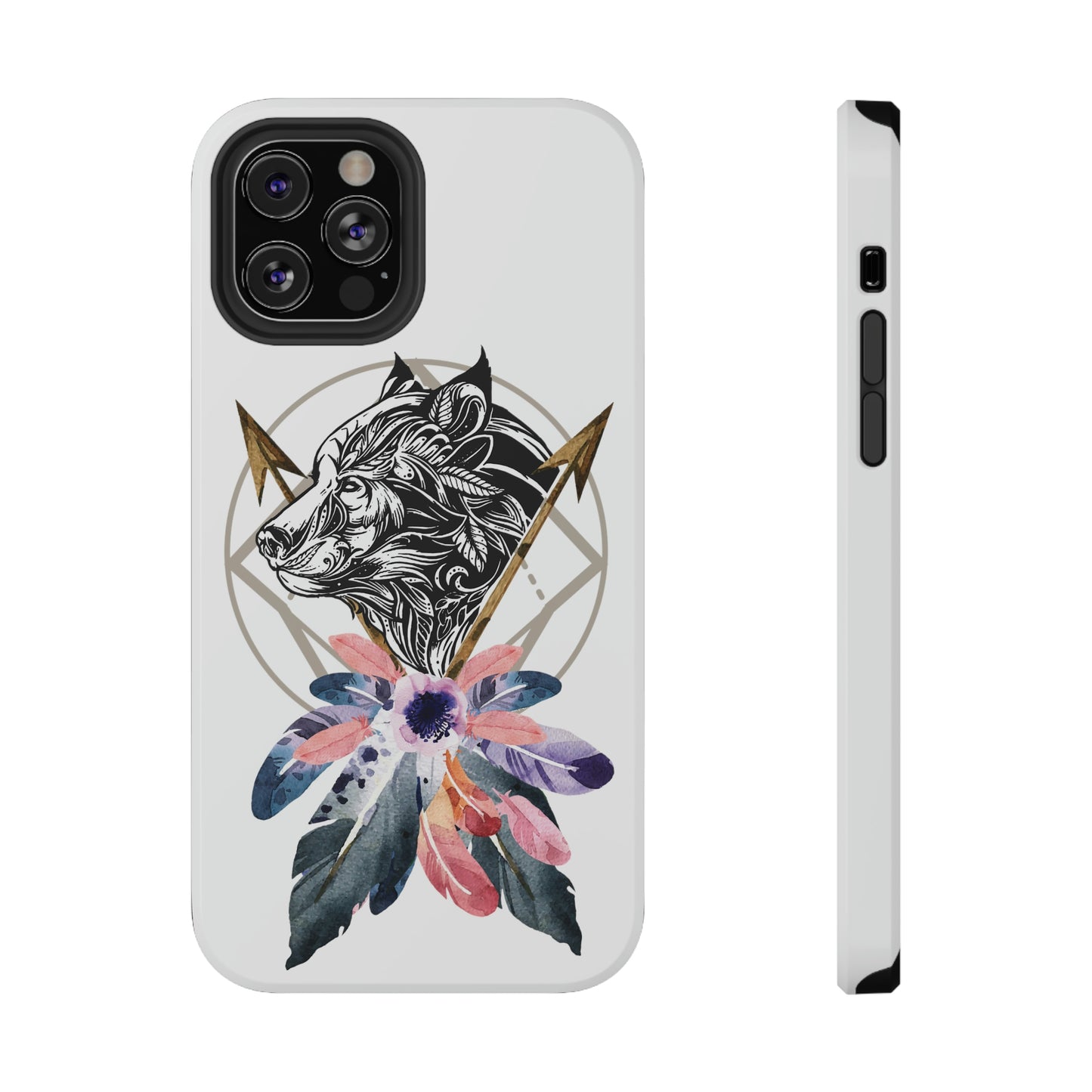 BOHO Styled Wolf - Impact-Resistant Cases for iPhone and Samsung