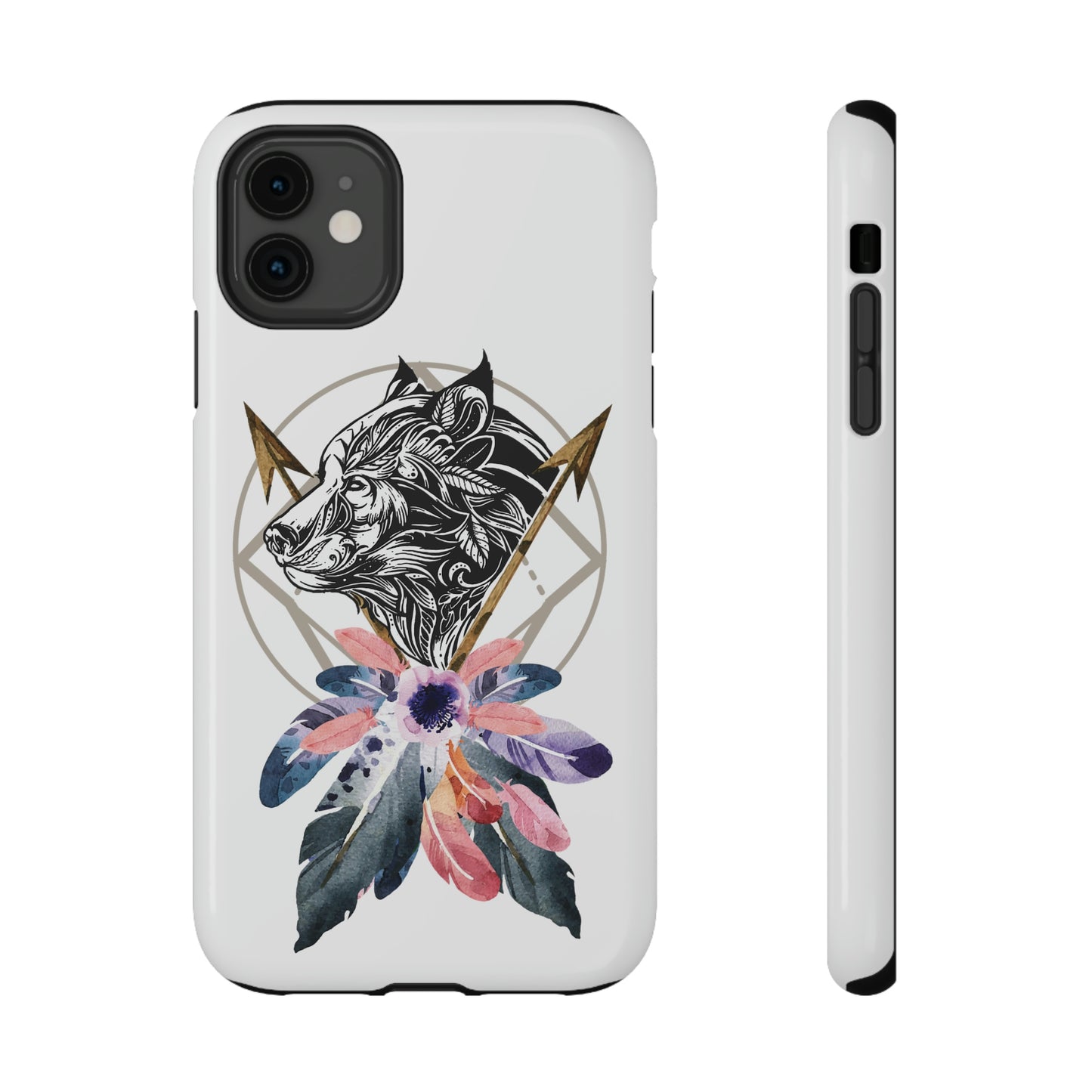 BOHO Styled Wolf - Impact-Resistant Cases for iPhone and Samsung