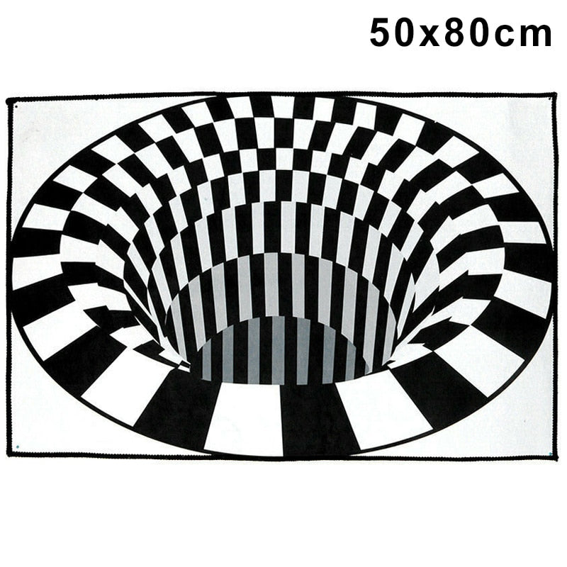 3D Swirl Print Optical Illusion Areas Rug