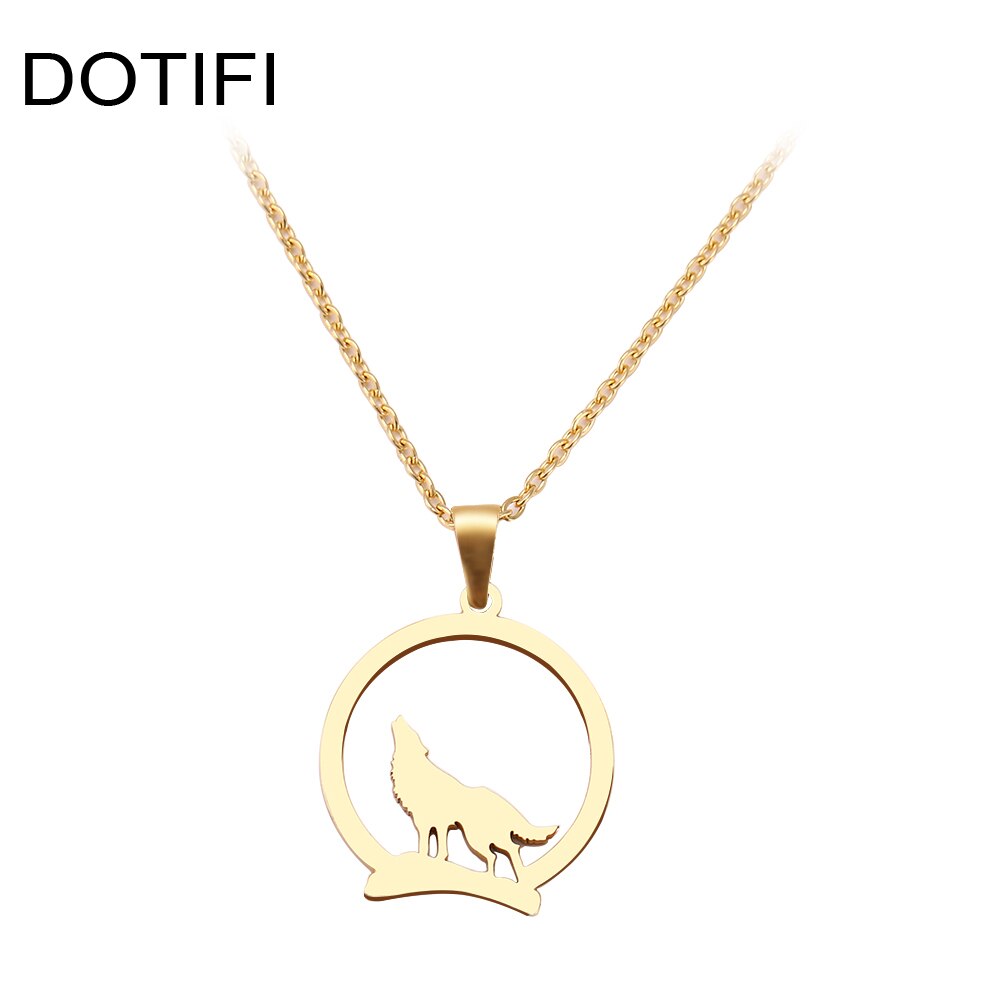 Wolf On The Hill Pendant Necklace