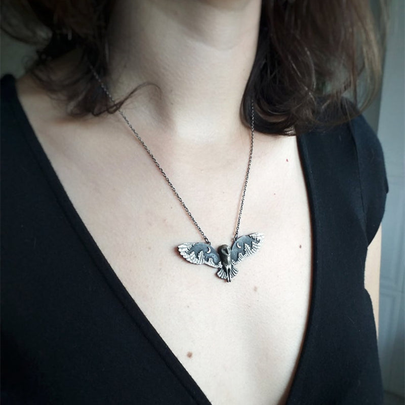 Owl Charm Pendant Necklace